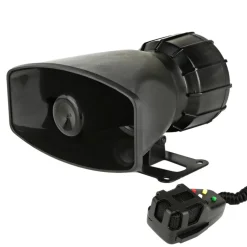 Car Siren Horn System 30W 5 Tones PA Mic Durable ABS<Pyle New