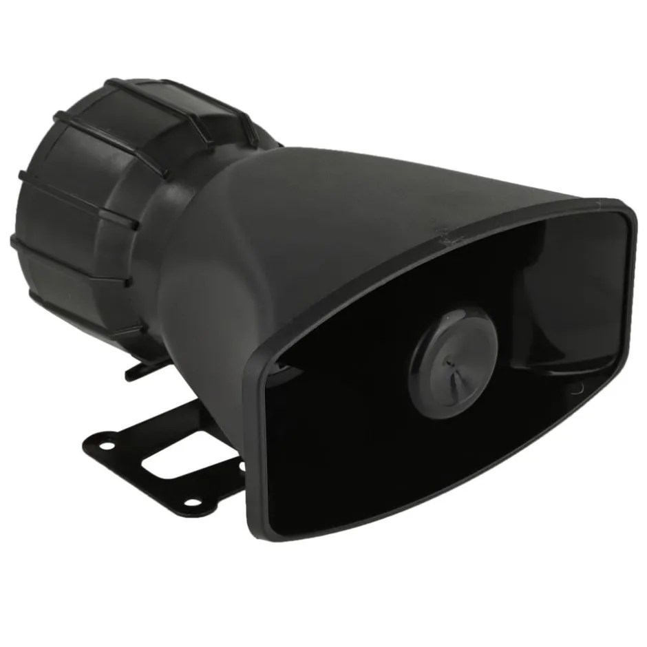 Car Siren Horn System 30W 5 Tones PA Mic Durable ABS<Pyle New