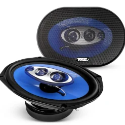 Car Speakers 500W 4-Way Butyl Rubber Surround Blue Pair<Pyle Discount