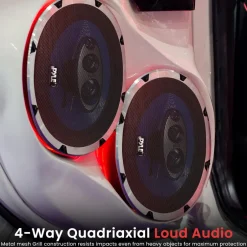 Car Speakers 500W 4-Way Butyl Rubber Surround Blue Pair<Pyle Discount