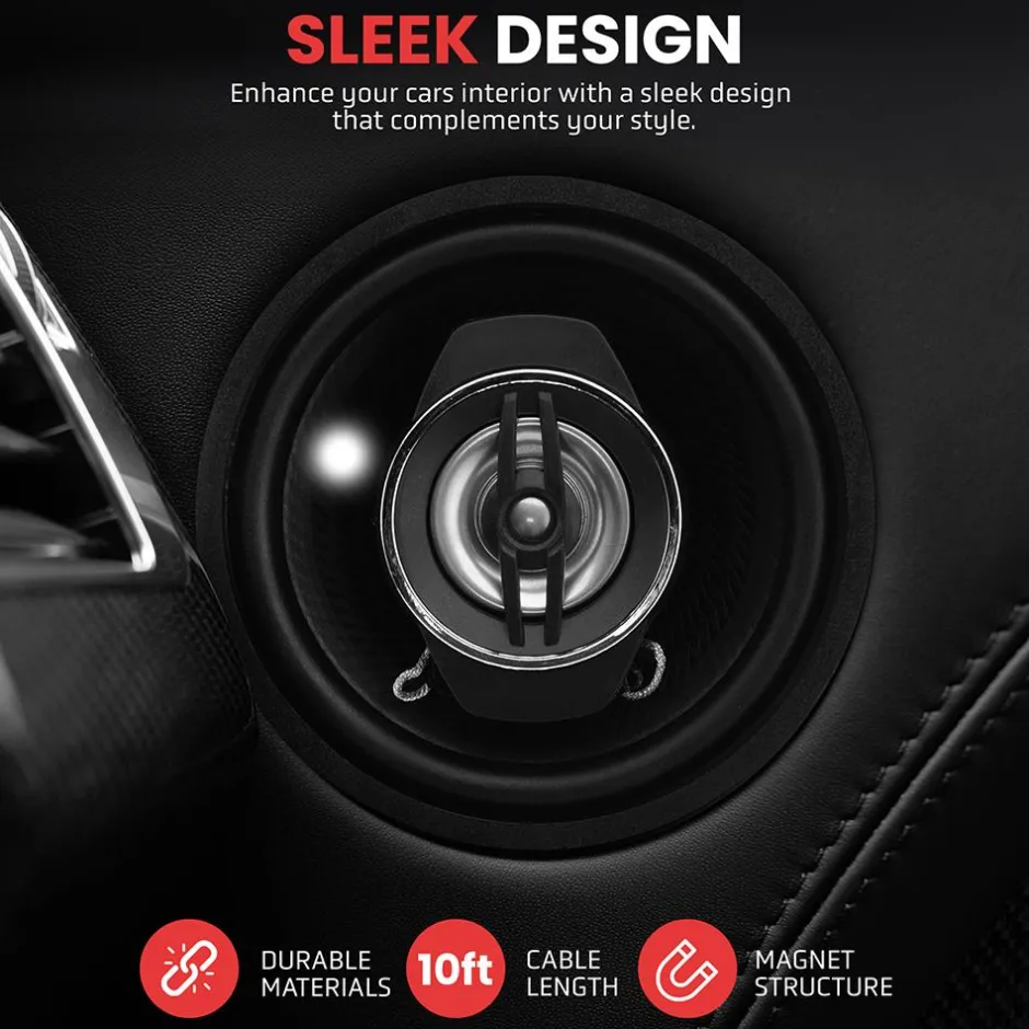 Car Stereo Speakers 120W Low Distortion Coaxial 3.5" Pair<Pyle Discount