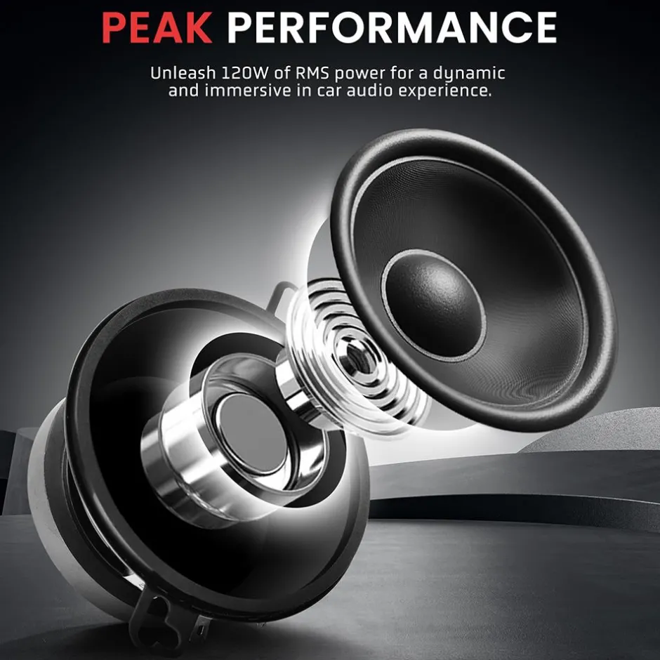 Car Stereo Speakers 120W Low Distortion Coaxial 3.5" Pair<Pyle Discount