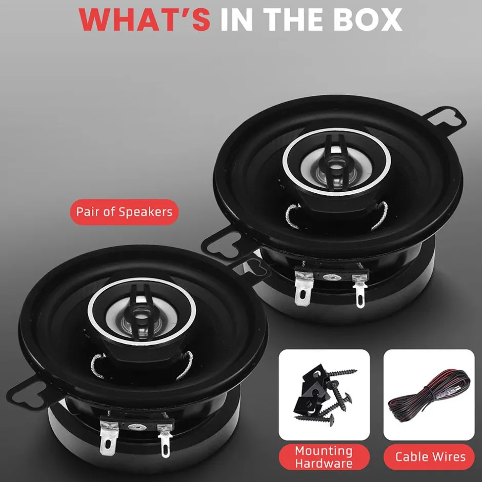 Car Stereo Speakers 120W Low Distortion Coaxial 3.5" Pair<Pyle Discount