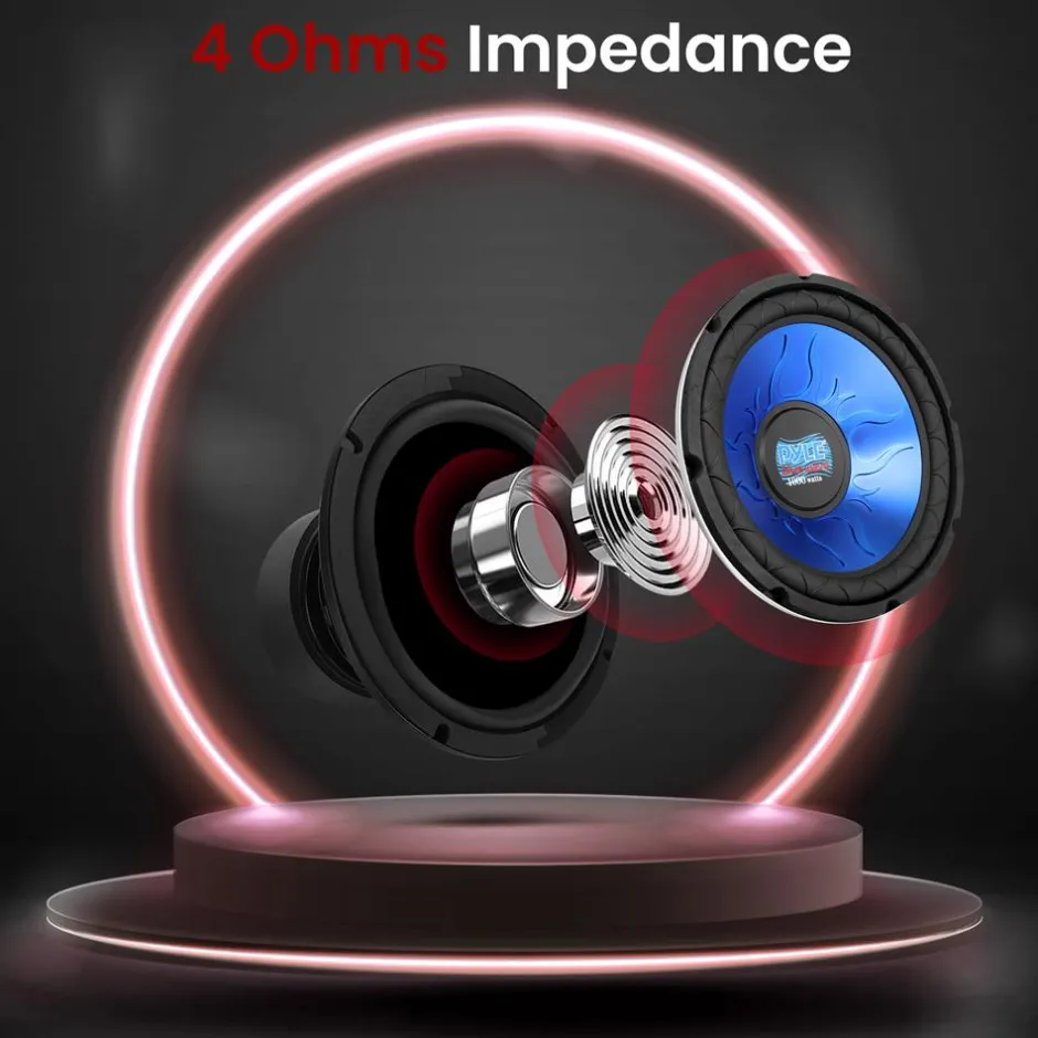 Car Subwoofer 1000W Power Dual Voice Coil Blue Injection Molded Cone<Pyle Clearance