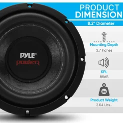 Car Subwoofer 800W Power Dual Voice Coil Non-Press Paper Cone<Pyle Outlet