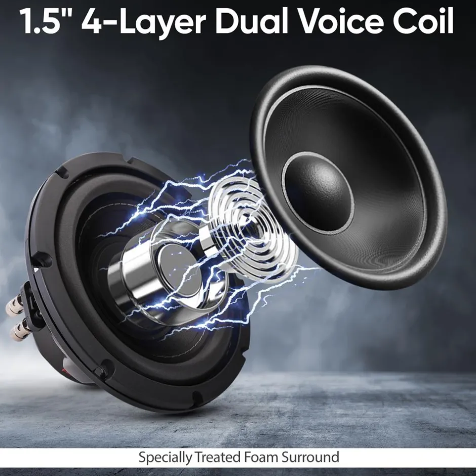 Car Subwoofer 800W Power Dual Voice Coil Non-Press Paper Cone<Pyle Outlet