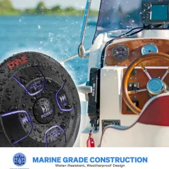Car Wireless Bluetooth Audio Controller - Waterproof Marine Receiver Remote<Pyle