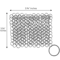 Cast Iron Cleaner - Cuts Cleaning Time - Stainless Steel Chainmail<NutriChef Clearance