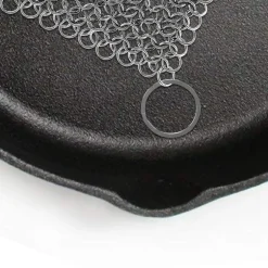 Cast Iron Cleaner - Cuts Cleaning Time - Stainless Steel Chainmail<NutriChef Clearance