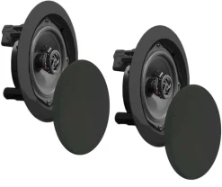 Ceiling Wall Speakers - Easy Install Flush Mount, 150W, 2-Way, 5.25