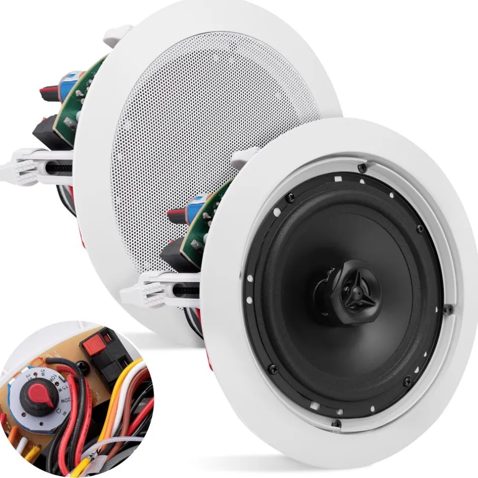 Ceiling/Wall Speaker 500W Flush Mount 2-Way Stereo White<Pyle Sale