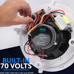 Ceiling/Wall Speaker 500W Flush Mount 2-Way Stereo White<Pyle Sale