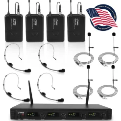 4-Ch. Uhf Wireless Microphone System<Pyle Hot