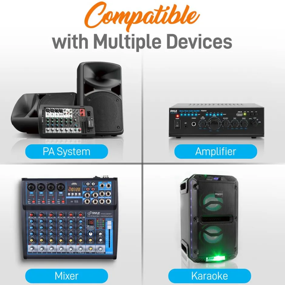 4-Ch. Uhf Wireless Microphone System Kit<Pyle Best