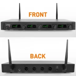 4-Ch. Uhf Wireless Microphone System Kit<Pyle Best