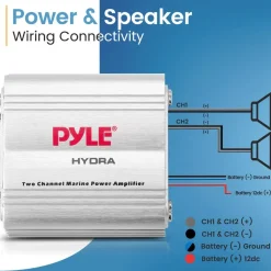 2-Ch. Waterproof Rated Marine Amplifier<Pyle Clearance