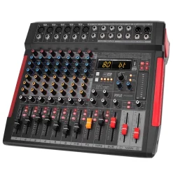 8-Channel Audio Mixer, Wireless Streaming, 380 DSP Effects, USB Interface<Pyle Online