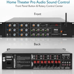 8-Channel Bluetooth Amplifier 4000W Multi-Zone Mixer with USB/AUX<Pyle Hot