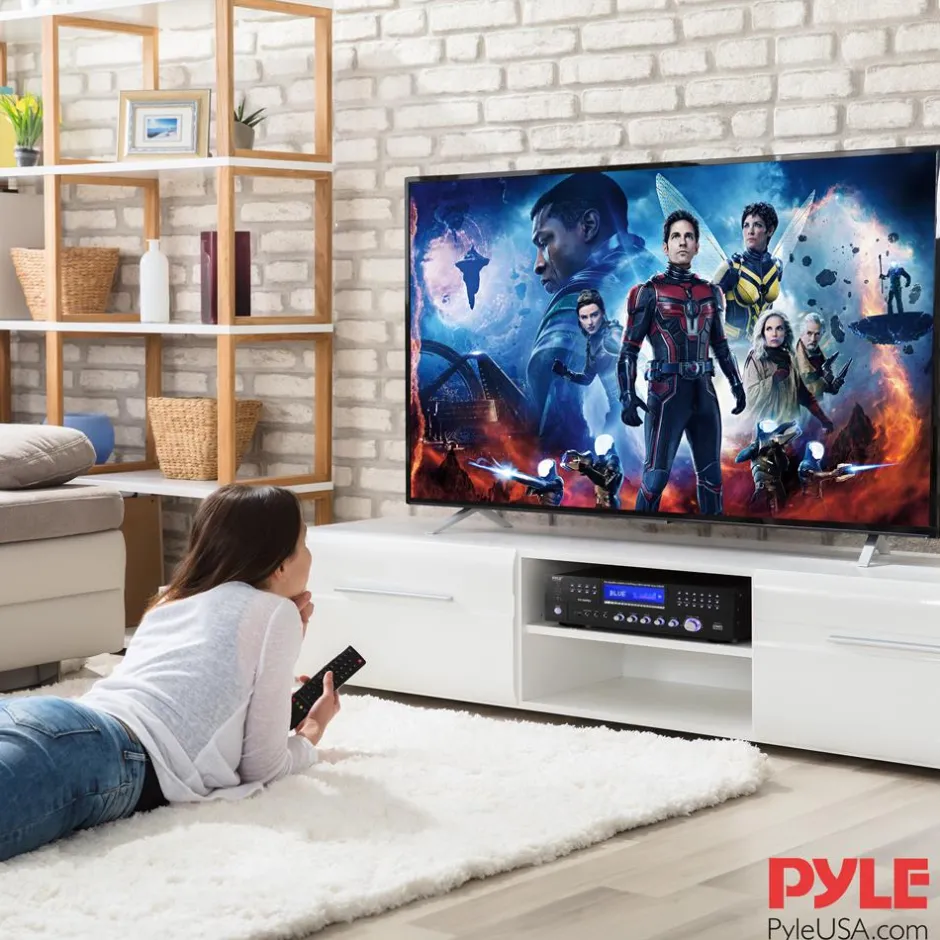 4-Channel Bluetooth Amplifier 1000W - CD/DVD Player, USB, FM Radio<Pyle Outlet