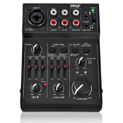 3-Channel Bluetooth Audio Mixer - Wireless Streaming, 18V Phantom Power<Pyle Sale