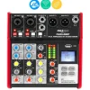 4-Channel Bluetooth DJ Mixer - Pro Audio, USB Interface, Phantom Power<Pyle New
