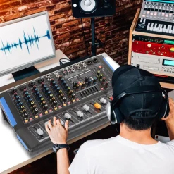 8-Channel Bluetooth DJ Mixer - Pro Sound, USB Recording, 7-Band EQ<Pyle Online
