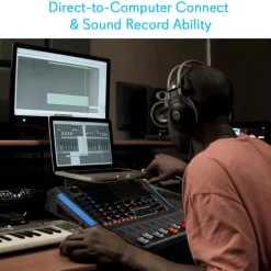 4-Channel Bluetooth Studio Mixer - USB Recording, 48V Power, 7-Band EQ<Pyle Clearance
