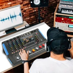 4-Channel Bluetooth Studio Mixer - USB Recording, 48V Power, 7-Band EQ<Pyle Clearance