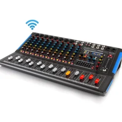 12-Channel Bluetooth Studio Mixer - USB Recording, 7-Band EQ, 48V Power<Pyle Outlet
