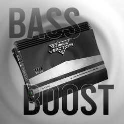 4-Channel Car Amplifier 2000W MOSFET Slim Design with Bass Boost<Lanzar
