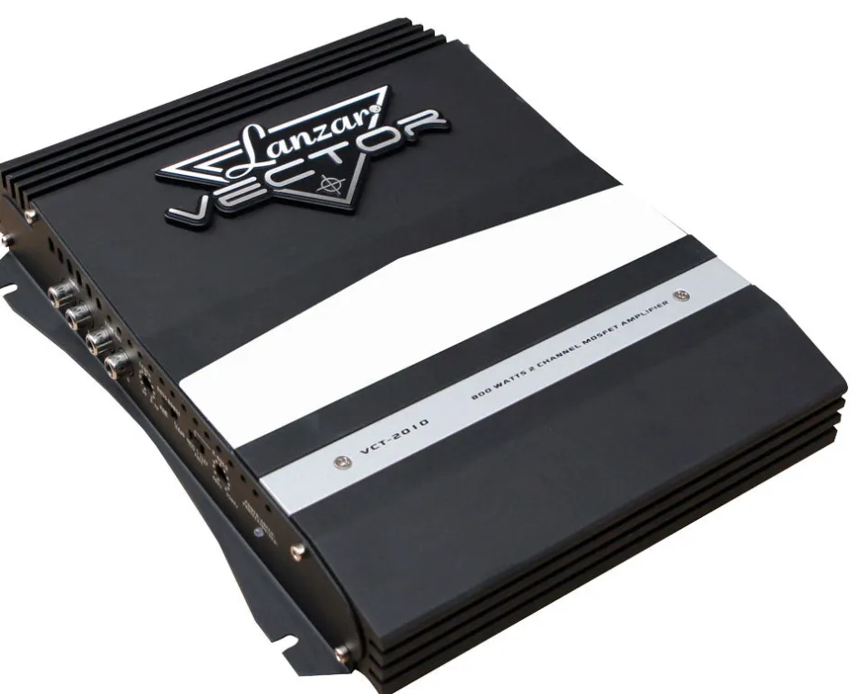 2-Channel Car Amplifier 800W MOSFET Slim Design with Bass Boost<Lanzar Sale