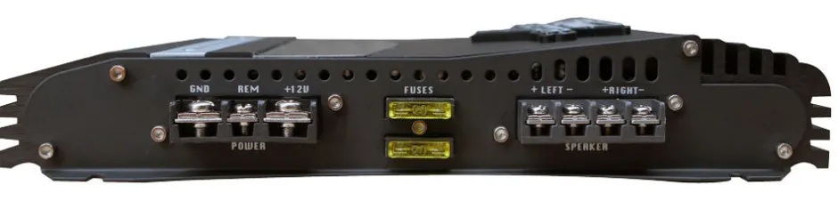 2-Channel Car Amplifier 800W MOSFET Slim Design with Bass Boost<Lanzar Sale