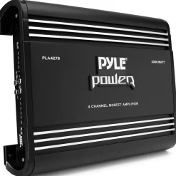 4-Channel Car Amplifier 2000W Power MOSFET Silver RCA Inputs<Pyle Discount