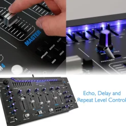 6-Channel DJ Mixer with Bluetooth, LED Controls, 10-Band Equalizer<Pyle Discount