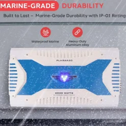 6-Channel Marine Amplifier, Waterproof, 2000W, MOSFET Power Supply<Pyle Discount