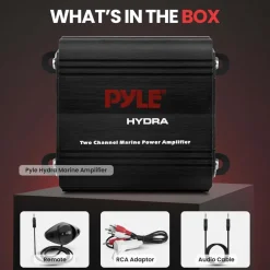 2-Channel Marine Amplifier, Waterproof, 400W Power, RCA Input<Pyle Discount