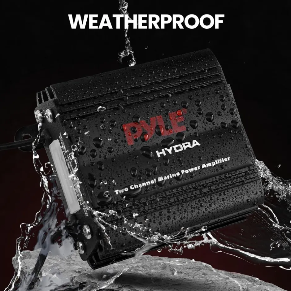 2-Channel Marine Amplifier, Waterproof, 400W Power, RCA Input<Pyle Discount