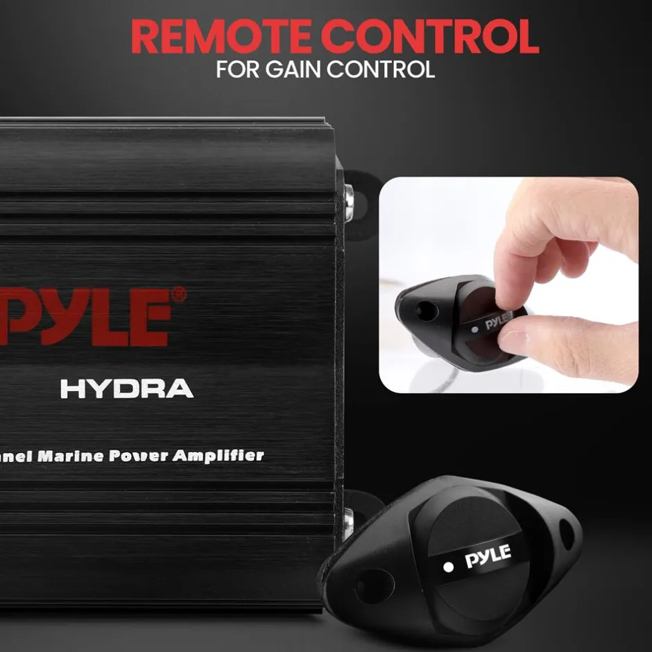 2-Channel Marine Amplifier, Waterproof, 400W Power, RCA Input<Pyle Discount
