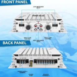 4-Channel Marine Amplifier 400W Waterproof Dual MOSFET Power Supply<Pyle Outlet