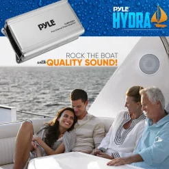 4-Channel Weather-Resistant Audio Amplifier 1200W Max Compact Design<Pyle Outlet