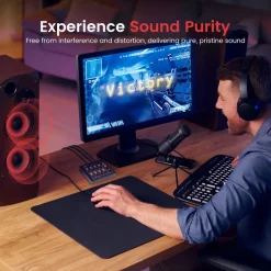 8-Channel Wireless Mixer, Low Noise, USB Sound Card, Compact Size<Pyle New