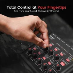 8-Channel Wireless Mixer, Low Noise, USB Sound Card, Compact Size<Pyle New