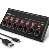 6-Channel Wireless Mixer, Low Noise, USB Sound Card, Compact Size<Pyle Clearance