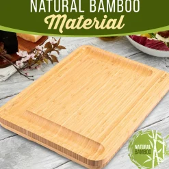 Charcuterie Board Set - Extra Large Bamboo with 6 Knives & Forks<NutriChef Clearance