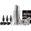 Cocktail Shaker Set 15 Pcs - Stainless Steel, Dishwasher Safe, Silver<NutriChef Online