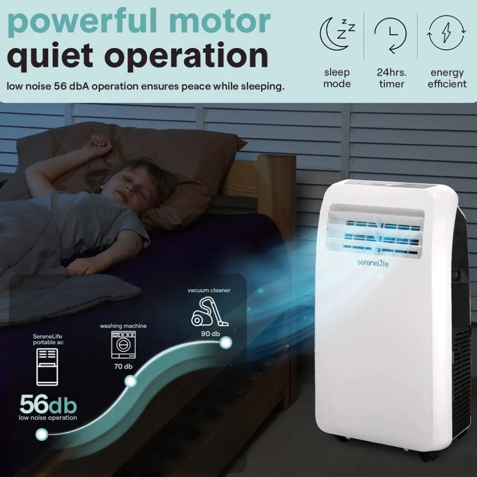 Compact & Portable Room Air Conditioner<SereneLife Clearance