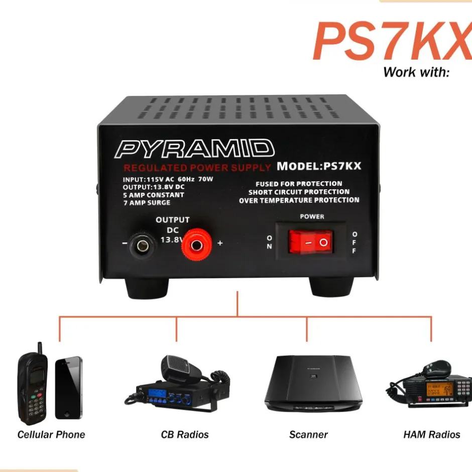 Compact Bench Power Supply 5A Linear Regulated 12V Converter<Pyramid Discount