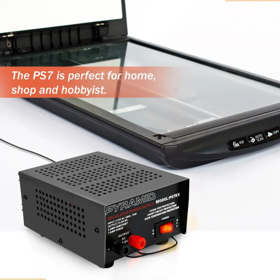 Compact Bench Power Supply 5A Linear Regulated 12V Converter<Pyramid Discount