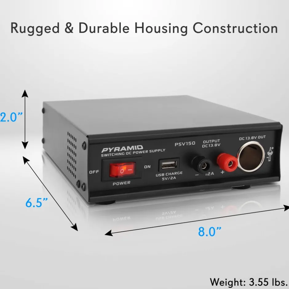 Compact Bench Power Supply 12A Variable Linear Regulated AC-DC Converter<Pyramid Online