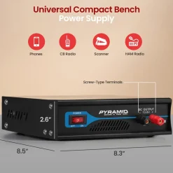 Compact Bench Power Supply 30A Regulated AC-DC Converter Cooling Fan<Pyle Discount